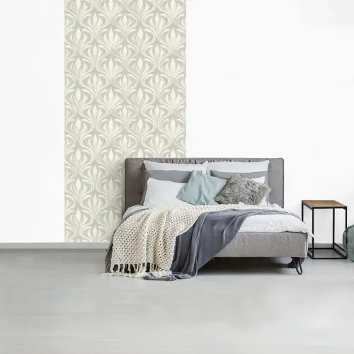 Barok - Patroon - Beige fotobehang vinyl groot 64 -slaapkamer