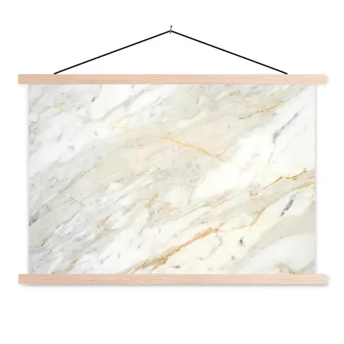 Zwart-wit foto van marmer textielposter latten blank klein -3d