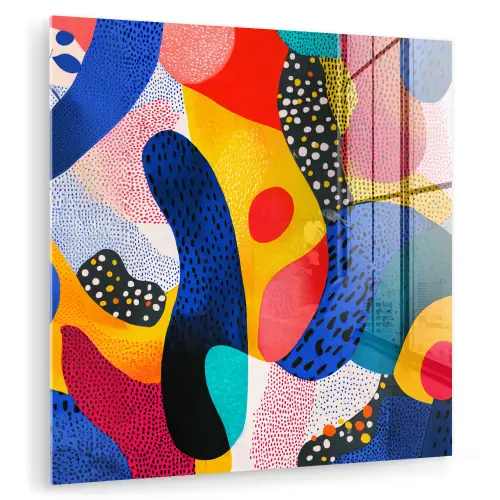 Vormen - Abstract - Stippels - Blauw plexiglas 5mm klein -zzzproduct_nieuw