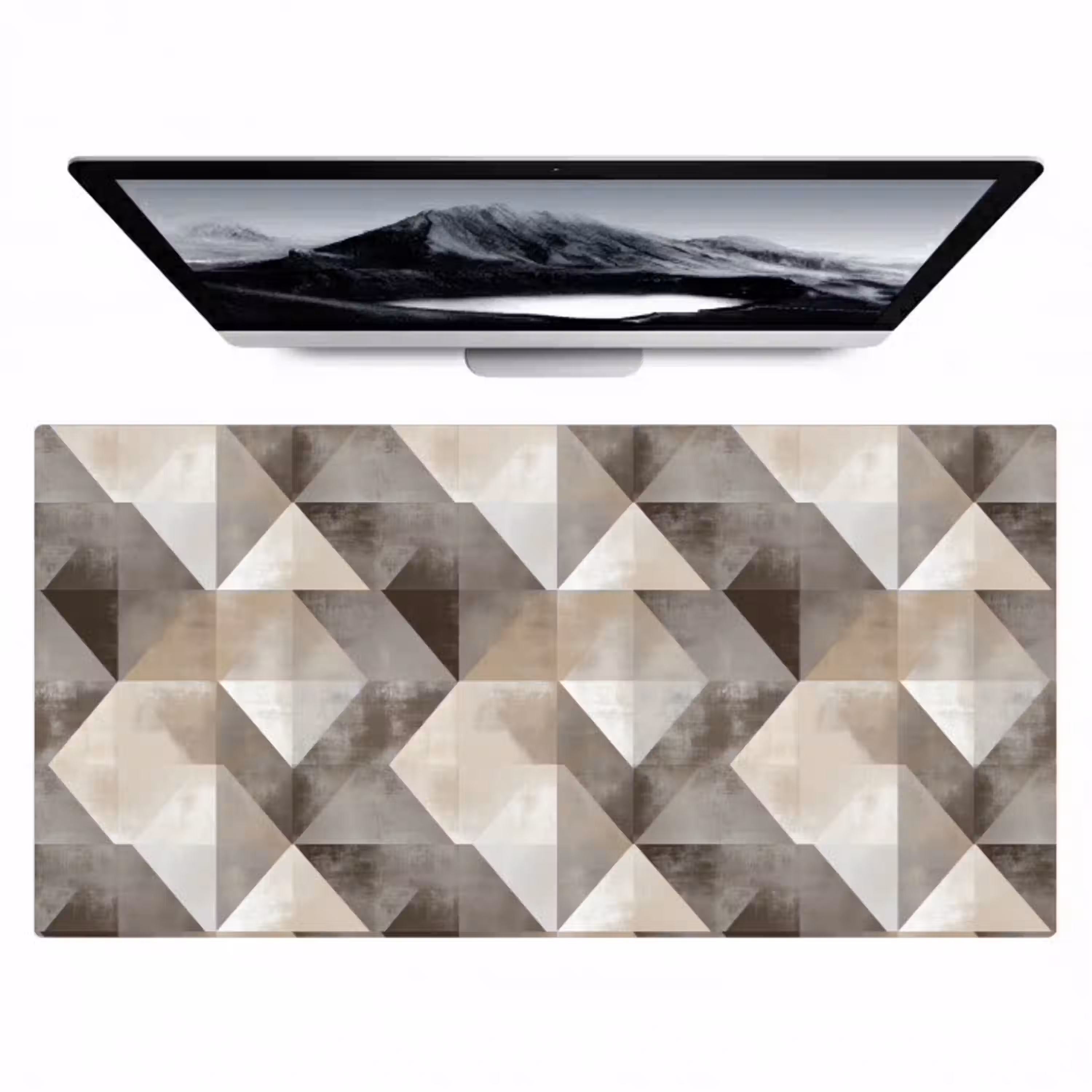 Geometrisch - Motief - Aardetinten Muismat XXL klein 681 -zzz3d
