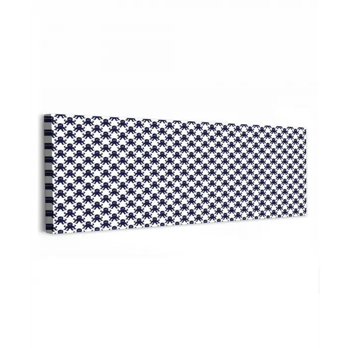 Oceaan - Octo - Blauw - Wit canvas 2cm klein 828 -z3d
