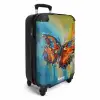Vlinder als kleurrijk olieverf kunstwerk NBS - Handbagage koffer - Unisex middel -productfoto_3d
