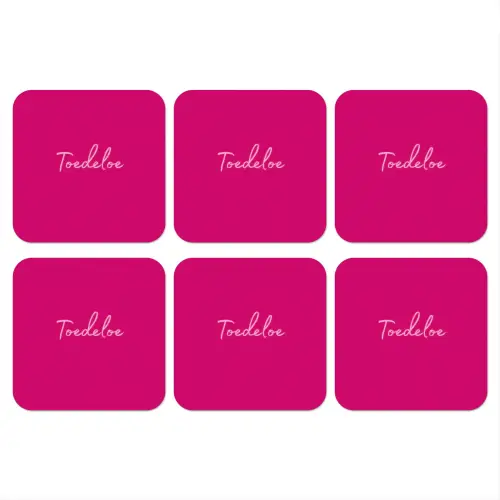 Toedeloe - Roze onderzetter kurk middel -3d