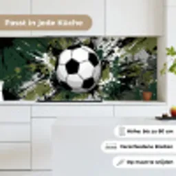 Voetbal - Verf - Spetters - Groen keuken achterwand 2 middel -sfeer4_DE
