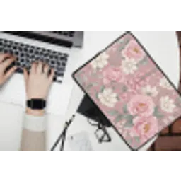 Pioenrozen - Vingerhoedskruid - Pink laptophoes neopreen klein -bureau