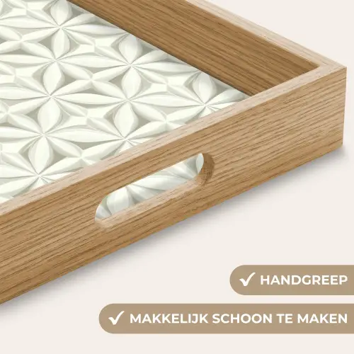 Abstract - Structuur - Grijs - Wit Dienblad Rechthoek middel 911 -USP_HandgreepNL