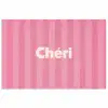 Gestreept - Roze - Chéri poster papier klein -3d