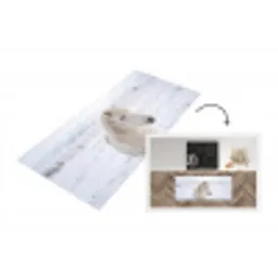 Paard - Kop - Winter - Dieren - Wit Keukenloper - keukenmat middel -3d