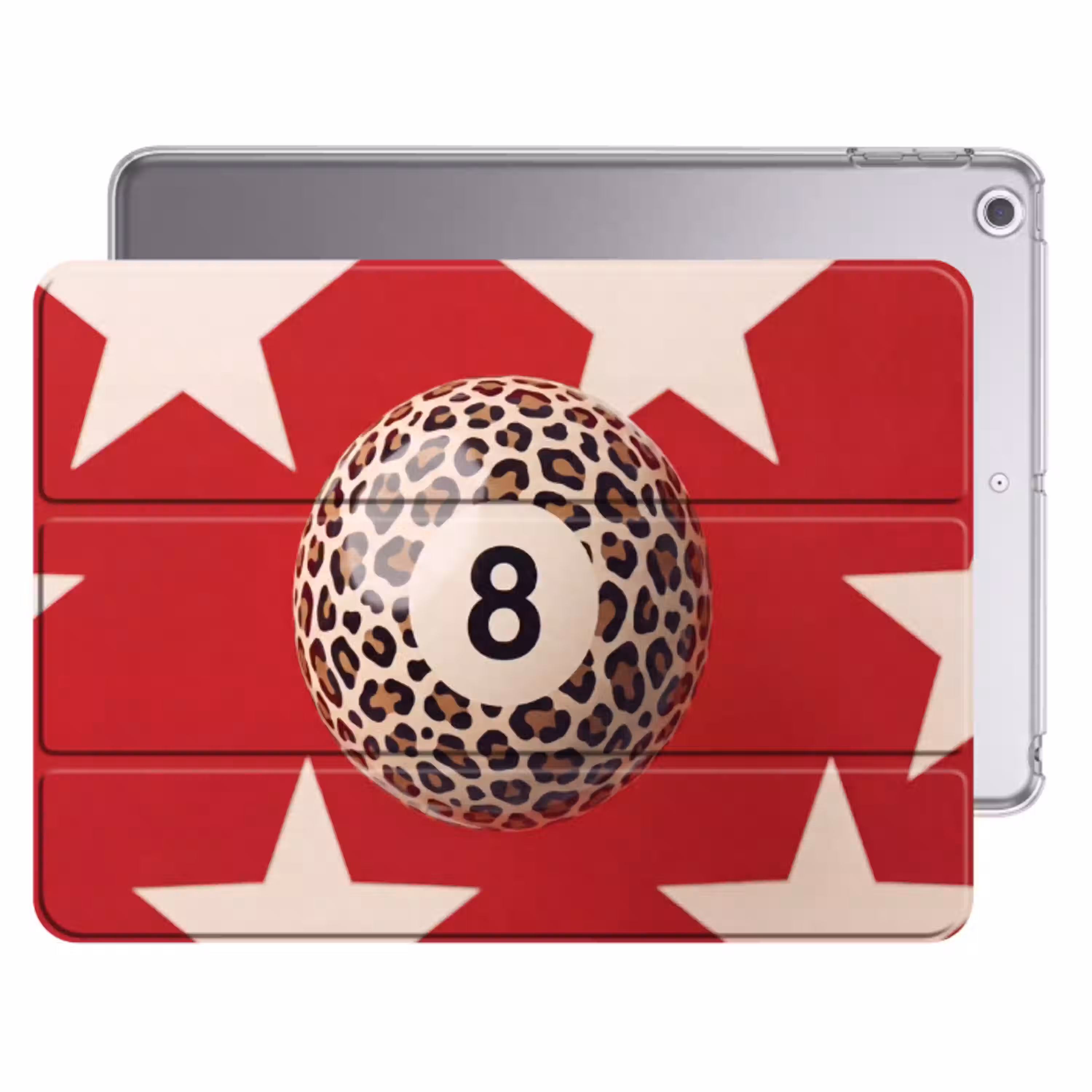 Spel - Dierenprint - Nummer 8 - Modern - Rood Apple iPad 2017 middel -threedimensional_3d_global