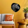 Zebra - Zwart - Wit - Portret - Dieren Wandcirkel Organisch Forex 3mm klein -sfeer4