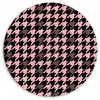 Plaid - Patroon - Zwart - Roze Wandcirkel kunststof plaat 5mm dik klein 188 -3d