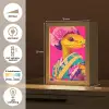 Hagedis - Bloemen - Roze - Kimono Light Box met kabel (Tafellamp) klein -USP_NL