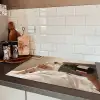 Champagne - Bed - Bubbels Inductie beschermer vinyl 3mm klein -sfeer3
