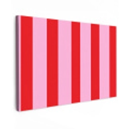 Strepen - Klassiek - Roze canvas 2cm klein 34 -z3d