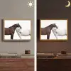 Paard - Modern - Balans Light Box met batterij (Wandlamp) middel -sfeer3