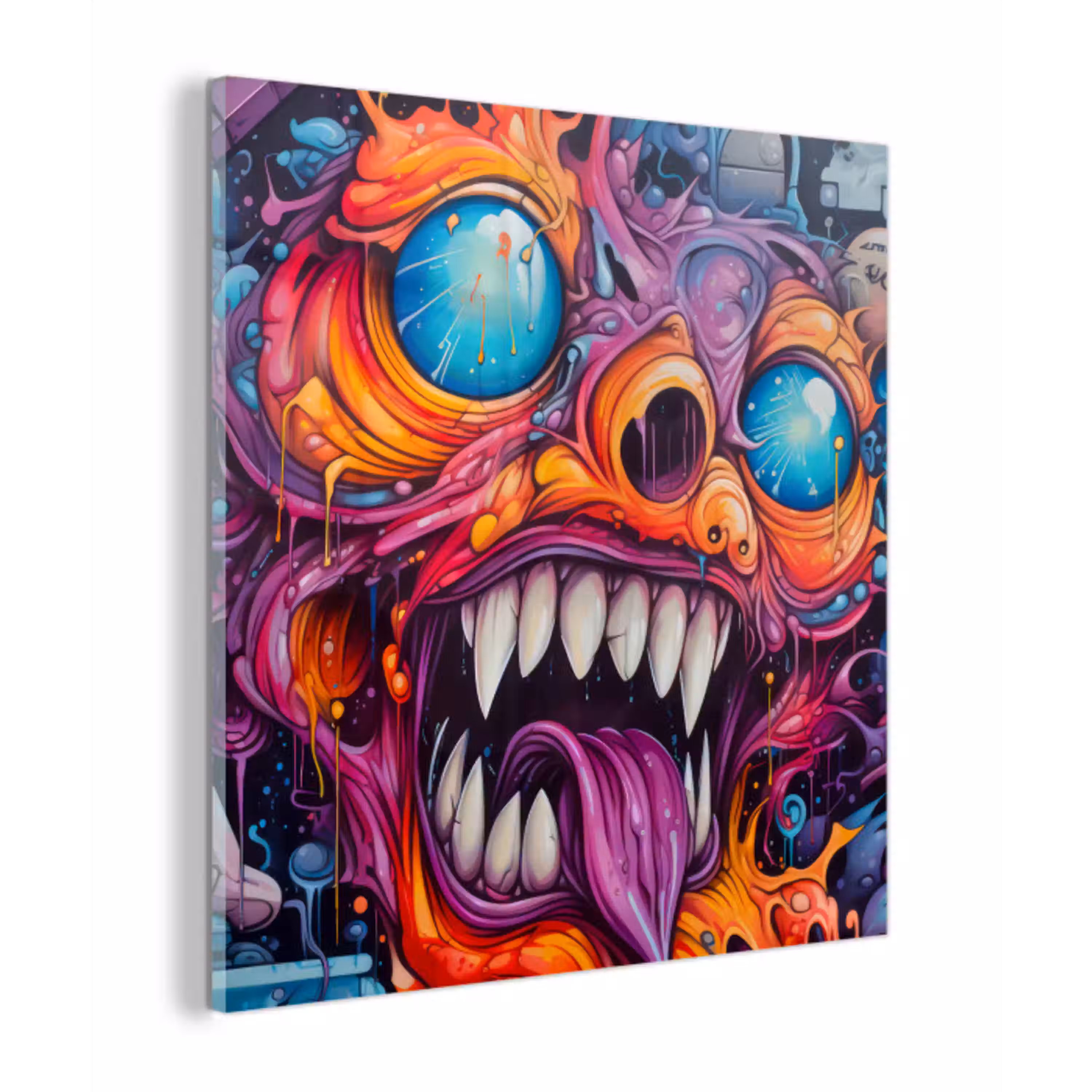 Monster - Graffiti - Kleuren - Oranje plexiglas 5mm klein -z3d