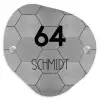 Grijze tegels - Modern Naambord Organisch middel -3d