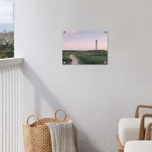 Vuurtoren - Duinlandschap - Zee tuinposter los doek klein -sfeer8
