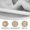 Bad - Vrouw - Zwart - Wit Akoestische PET Vilt - Rond klein -closeup_NL
