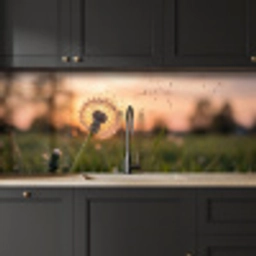 Paardenbloem - Zonsondergang - Veld keuken achterwand 2 middel -sfeer1