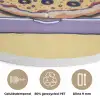 Pizza - Doos - Salami - Illustratie Akoestische PET Vilt - Rond klein -closeup_NL