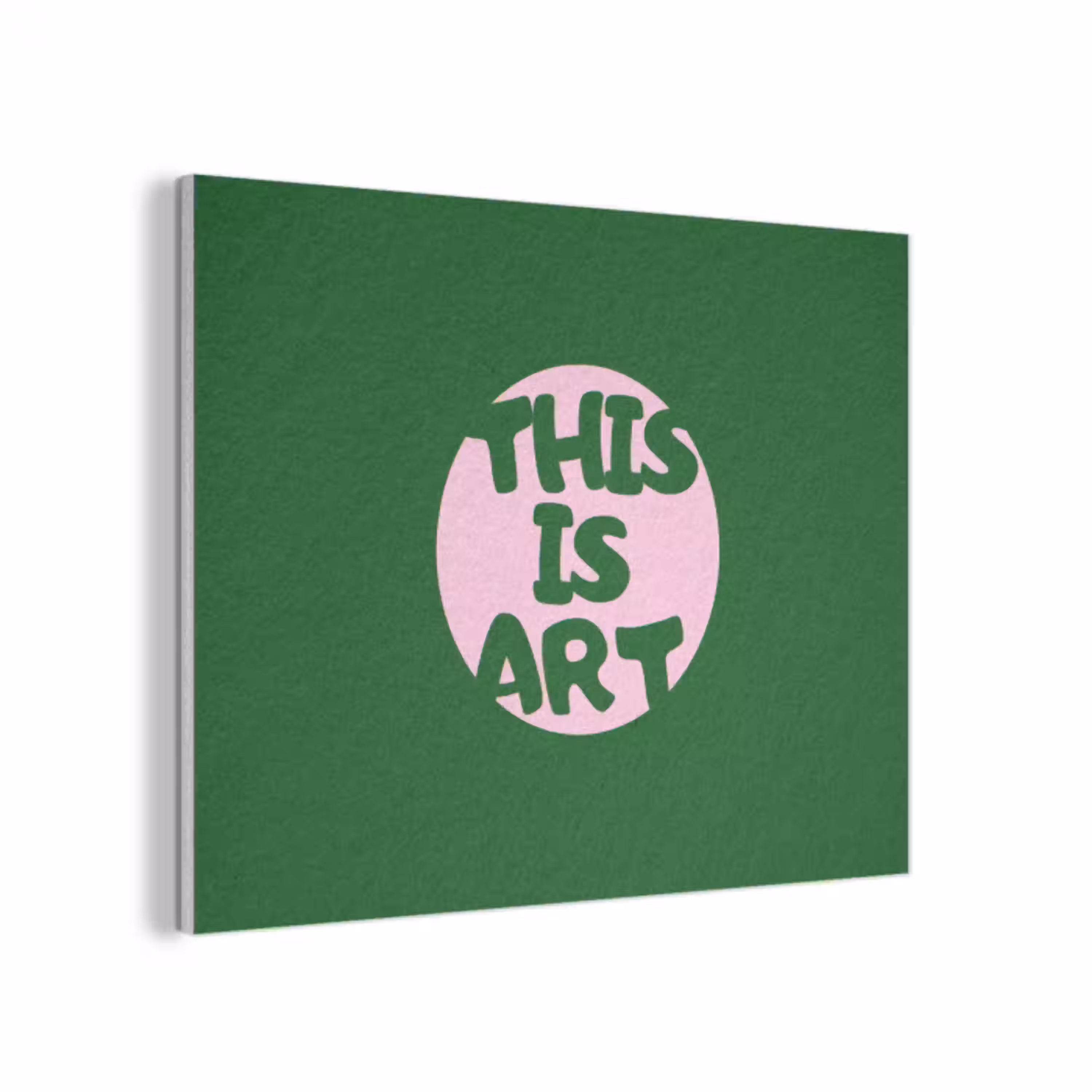 Cirkel - Roze - Tekst - Art PET vilt klein -3d