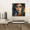 Portret - Abstract - Vormen aluminium wit klein -sfeer1