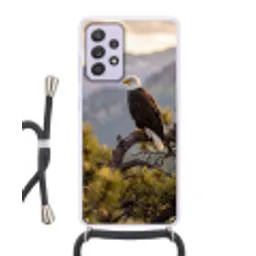 Zeearend - Boom - Bergen - Groen Hoesje Samsung Galaxy A52 5G met koord klein -3d