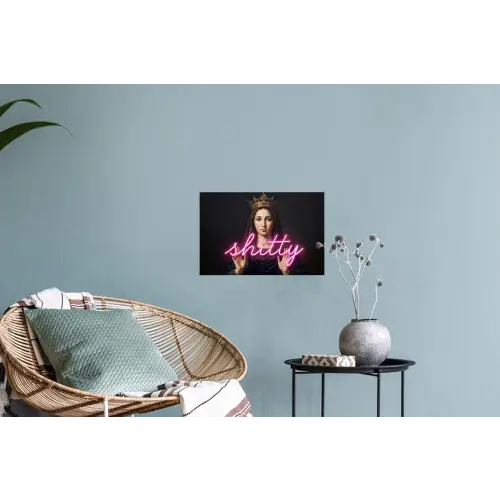 Ironisch - Tekst - Neon Muursticker klein -plant