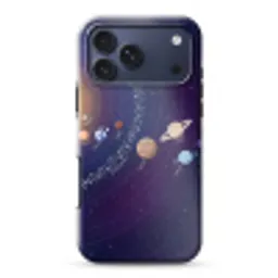 Planetenstelsel - Ruimte - Illustratie Toughcase MagSafe Apple iPhone 17 Pro Max klein -3d