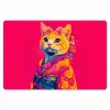 Kat - Kimono - Bloemen - Roze Placemat vinyl groot -zzsfeer1_Kitchenyeah-website