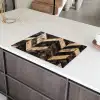 Geometrisch Houtmozaïek Inductie beschermer vinyl 3mm klein -sfeer8