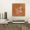 Sinaasappel - Getekend - Bladeren - Bruin plexiglas 5mm klein -sfeer1
