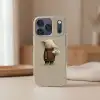 Olifant - Witte bloemen - Kindvriendelijk Telefoonhoesje iPhone 17 Pro klein -sfeer2