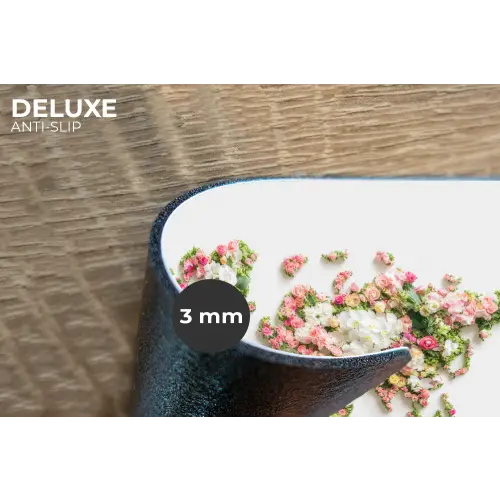 Wereldkaart - Bloemen - Subtiel Placemat vinyl groot -closeup