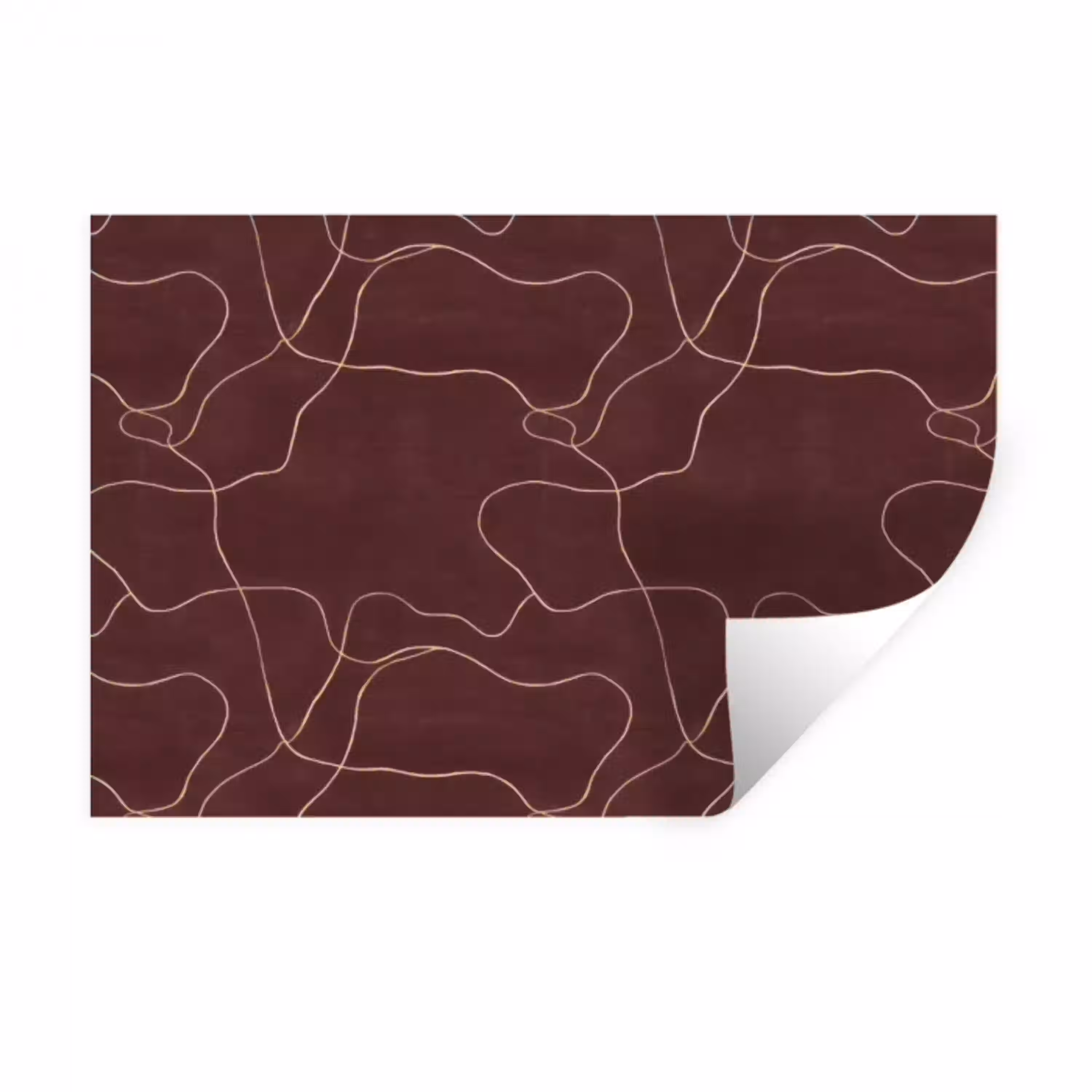 Abstract - Modern - Bruin Muursticker klein 286 -3d