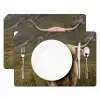 Schotse hooglander - Bergen - Grasveld Placemat vinyl groot -zzsfeer2_Kitchenyeah-website