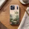 Tropisch landschap - palmbomen - Bloemen - Roze lucht Telefoonhoesje iPhone 17 Pro Max klein -sfeer1