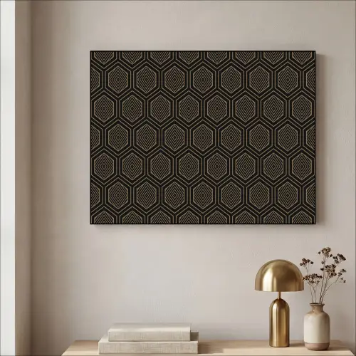 Goud - Zwart - Tunnel Textielframe zwart klein 947 -sfeer2