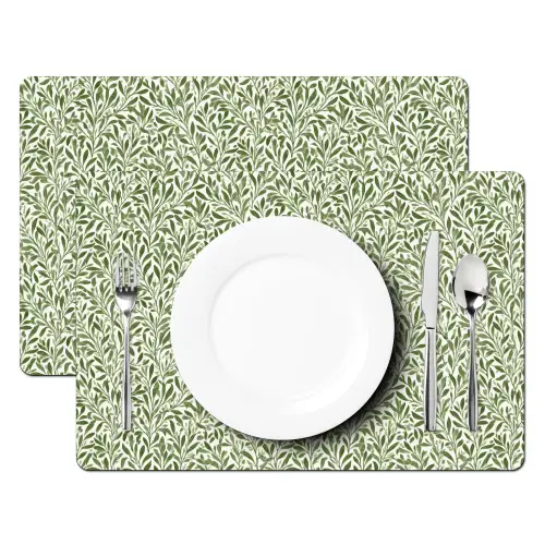 Botanisch - Takken - Groen Placemat vinyl groot 368 -zzsfeer2_Kitchenyeah-website
