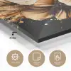 Bloemen - Goud - Graffiti - Zwart - Abstract plexiglas 5mm klein -sfeer2