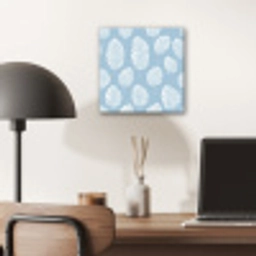 Palmbladeren - Naadloos - Patroon - Pastelblauw aluminium wit klein 46 -sfeer5