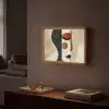 Gezicht - Abstract - Kunst - Vormen Light Box met batterij (Wandlamp) middel -sfeer1