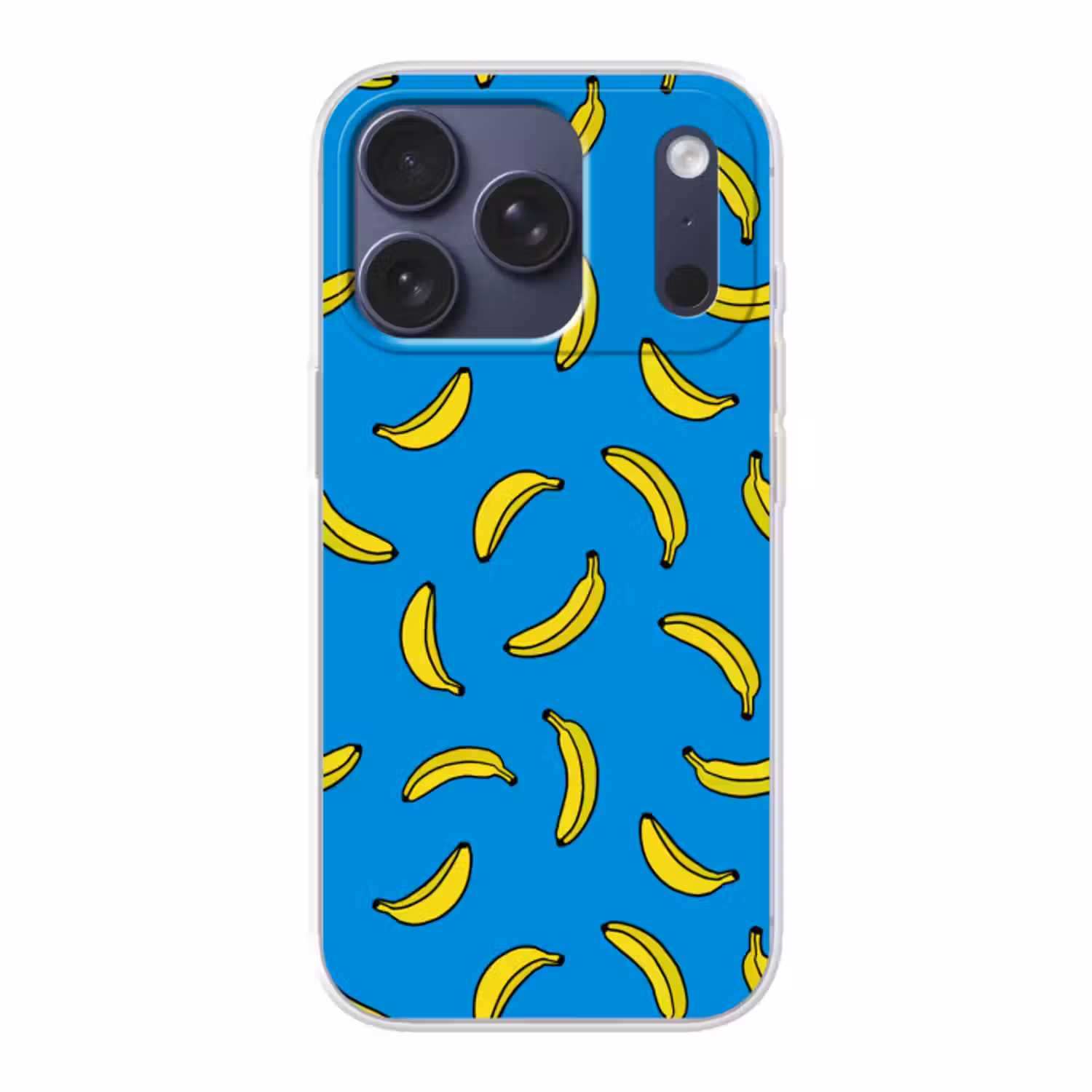 Handyhülle - Bananen - Gelb - Blau - Druck