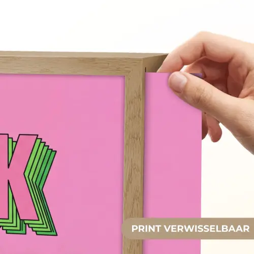 Tekst - Bold - Roze Light Box met batterij (Wandlamp) middel -USP_websiteprintNL