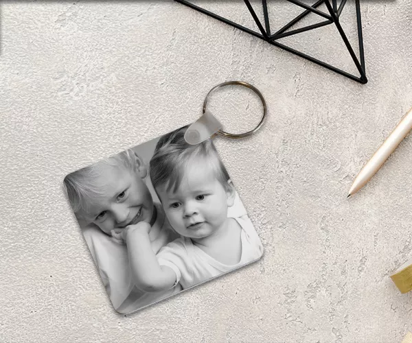 Foto op sleutelhanger