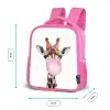 Kauwende Kobus Kinderrugzak - Roze middel -productfoto_formaten