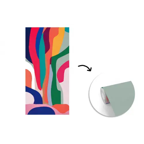 Vormen - Bochten - Kleurrijk - Abstract fotobehang vinyl groot -3d