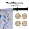Vlinder - Lichtblauw - Sierlijk - Bloemen Wandkleed katoen klein -sfeer2