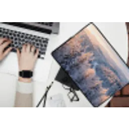 Bos - Bergen - Goud - Winter - Warm laptophoes neopreen klein -bureau